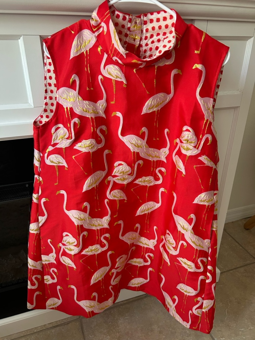 Buru Mod Sleeveless Red Flamingo Dress Size Medium